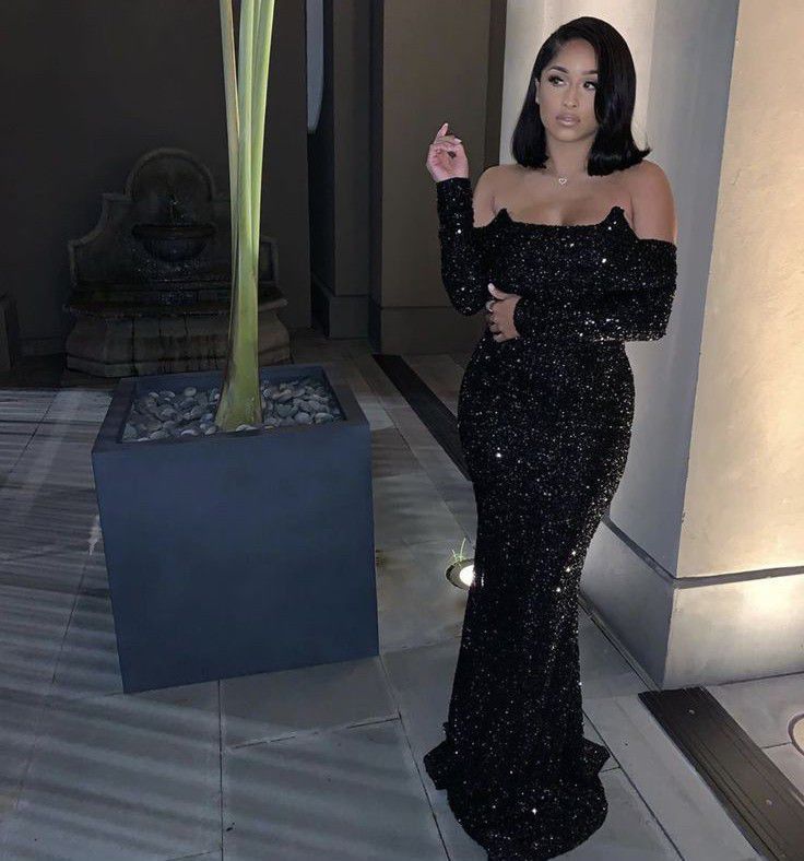 Black Prom Dress, Graduation Party Dresses, Prom Dresses Sequins fg927