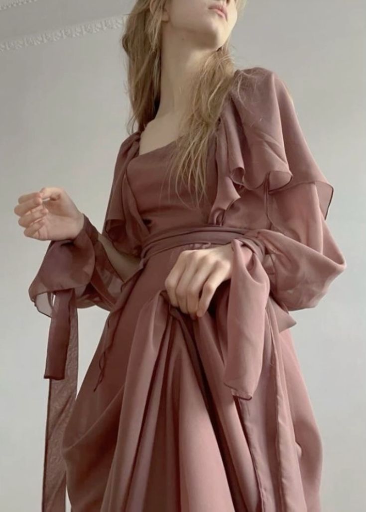 A Line Square Neck Chiffon Long Prom Gown Evening Dress fg7394