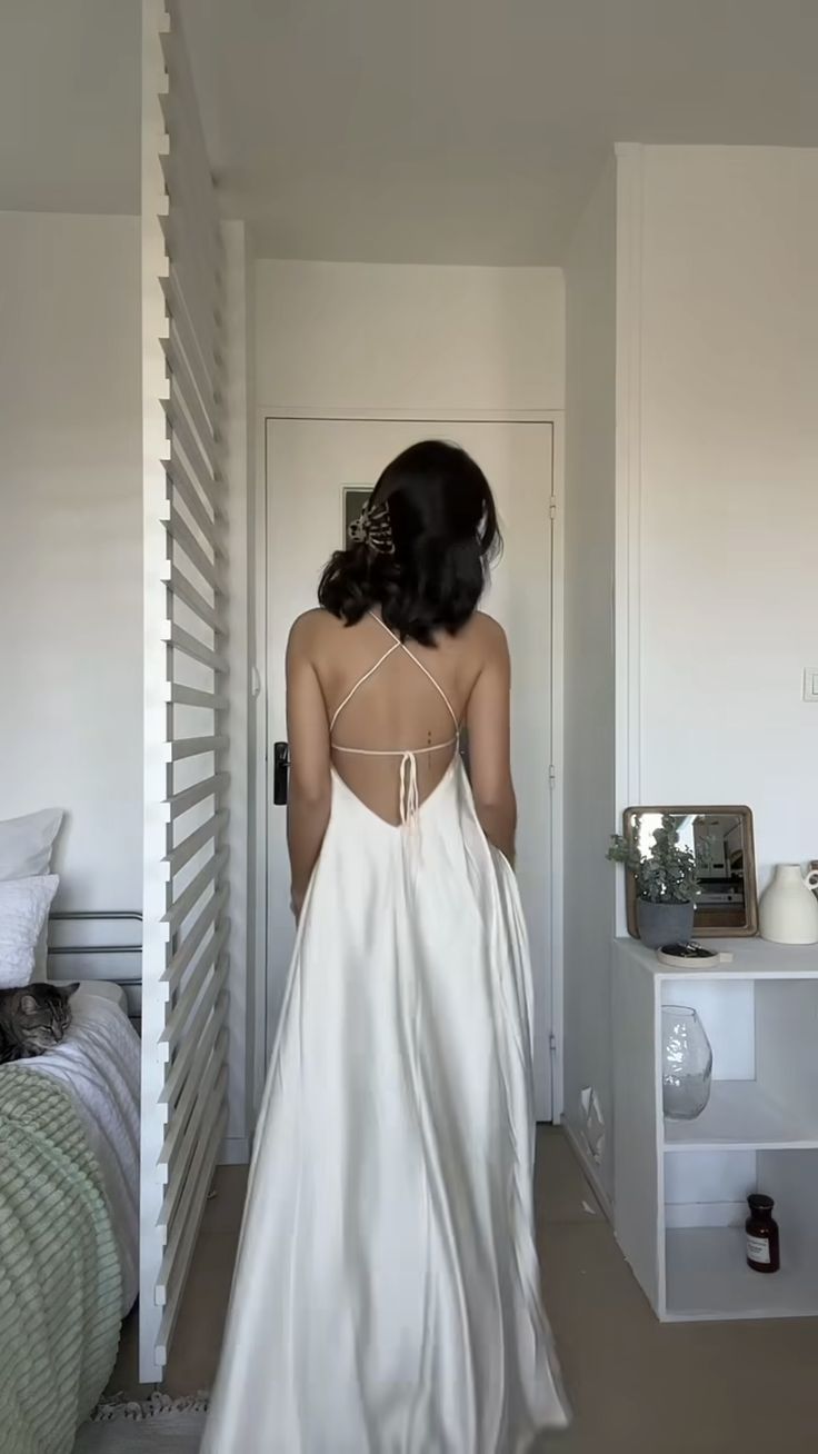 A Line Long Prom Dresses, White Evening Party Dress fg5500