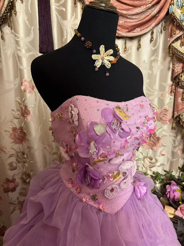 A Line Quinceanera Dress Ball Gown Tulle Sweet 16 Dress fg7232