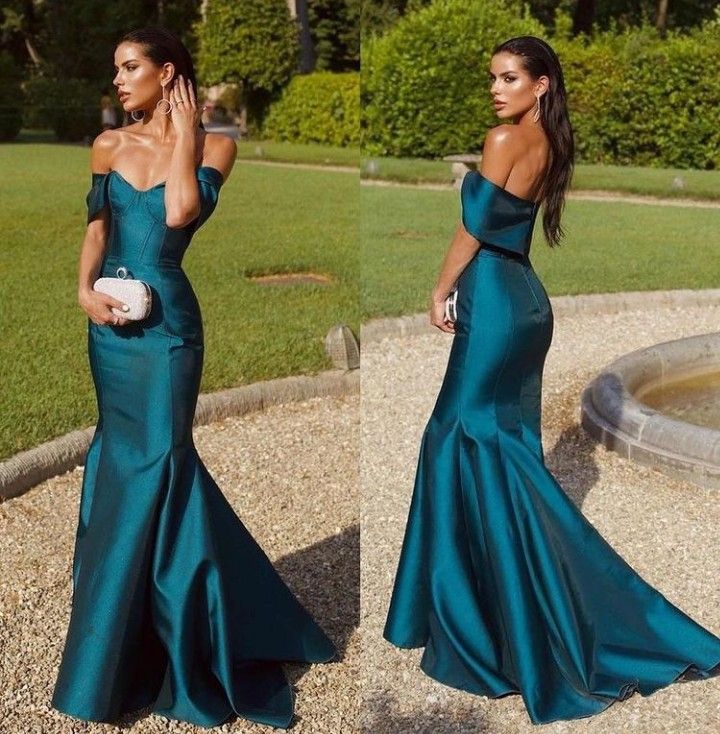 Off Shoulder Mermaid Long Prom Dress, Elegant Evening Party Dress fg7331