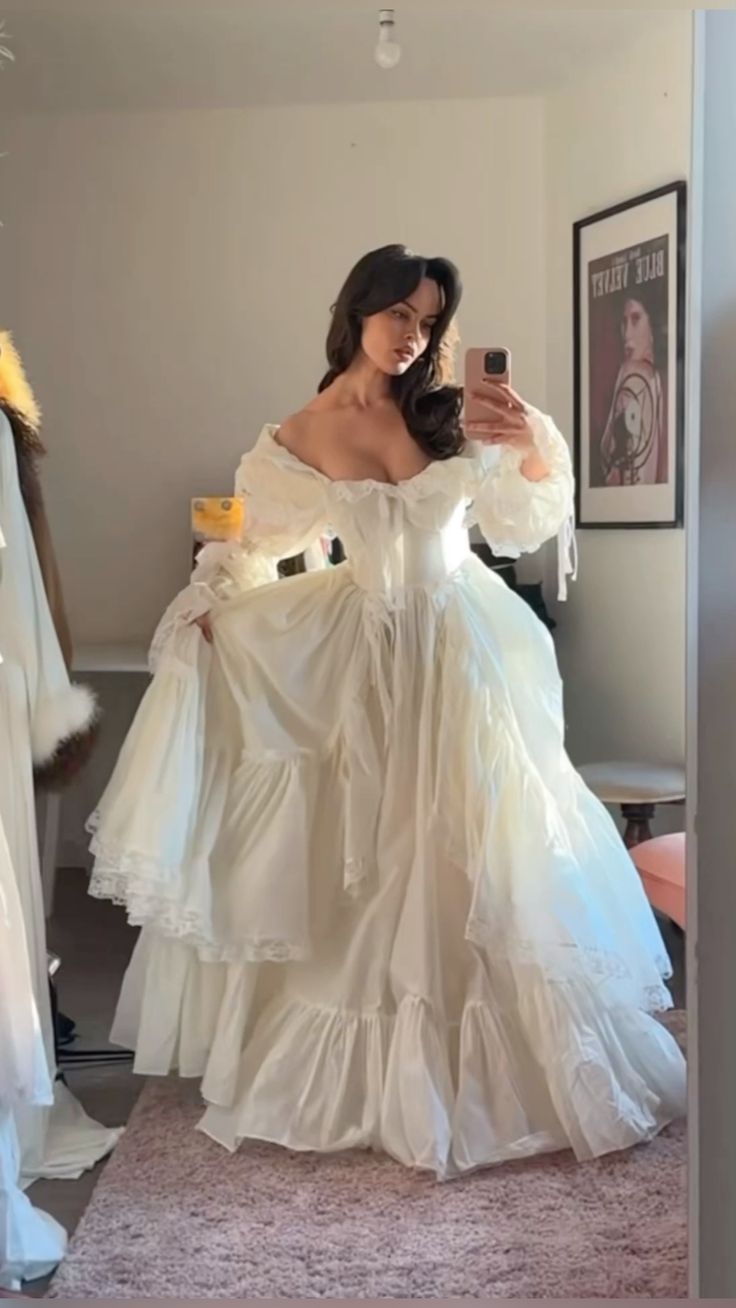 A Line Long Sleeves Off Shoulder Long Wedding Dresses Evening Gown fg7123