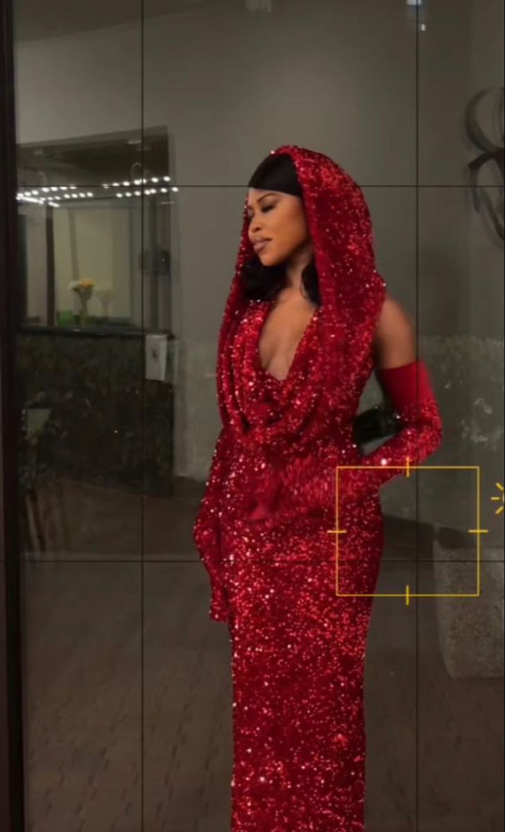 Charming Red Sequin Sheath Prom Dress,Red Evening Dress fg7109