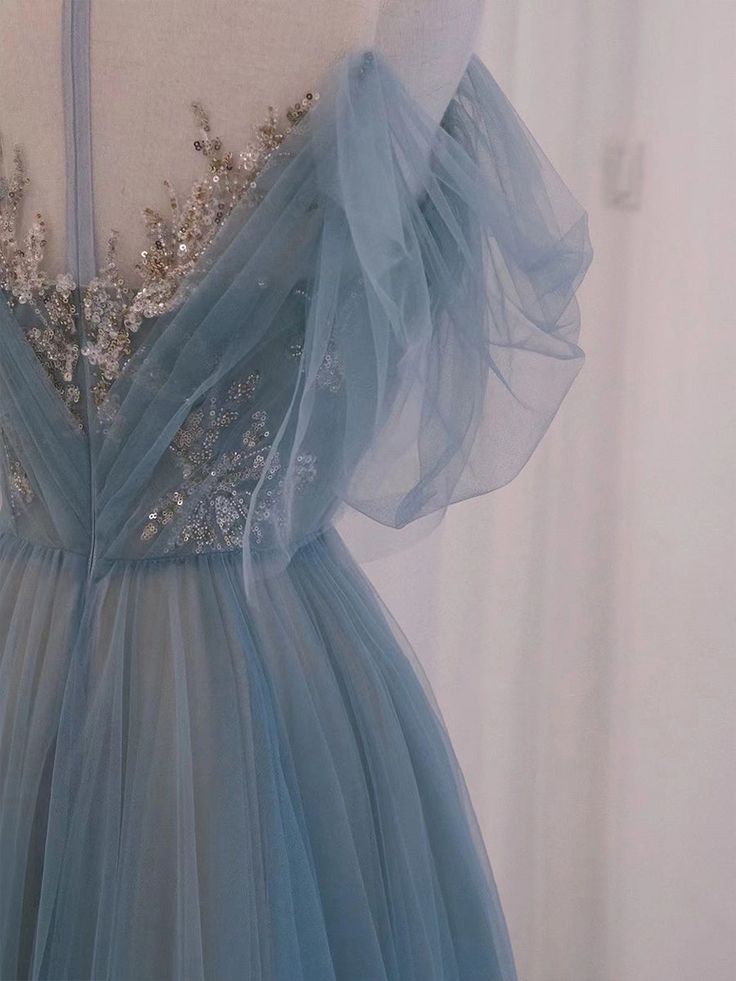 A-Line Scoop Neckline Tulle Long Prom Dress with Sequin fg7063