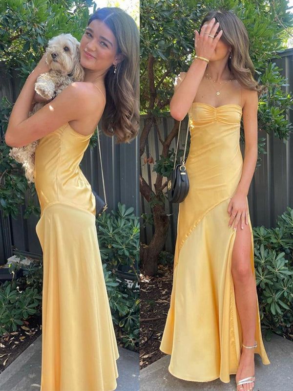 Yellow prom dresses, evening dresses,party dresses, sexy formal dress fg3346
