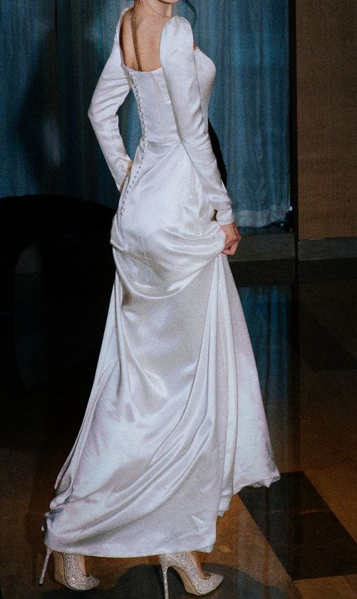 A line White Evening Dresses For Girls, Fashion Formal Gown fg6226