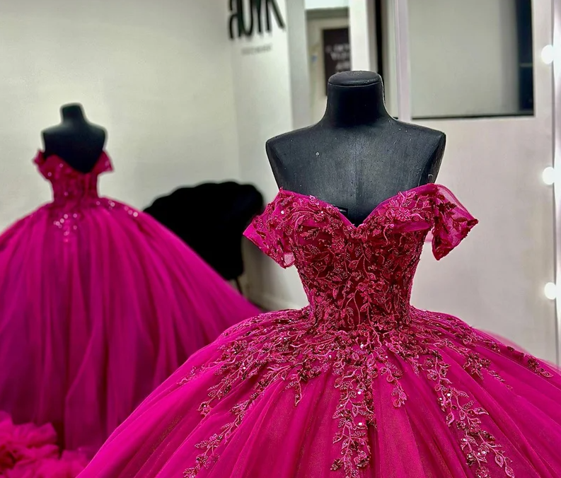 Princess Quinceanera Dresses Tiered Ruffles Appliques Sweet 16 Ball Gowns fg6307