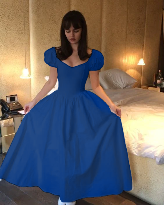 Simple White A-line Prom Dress,White Dance Dress fg4865