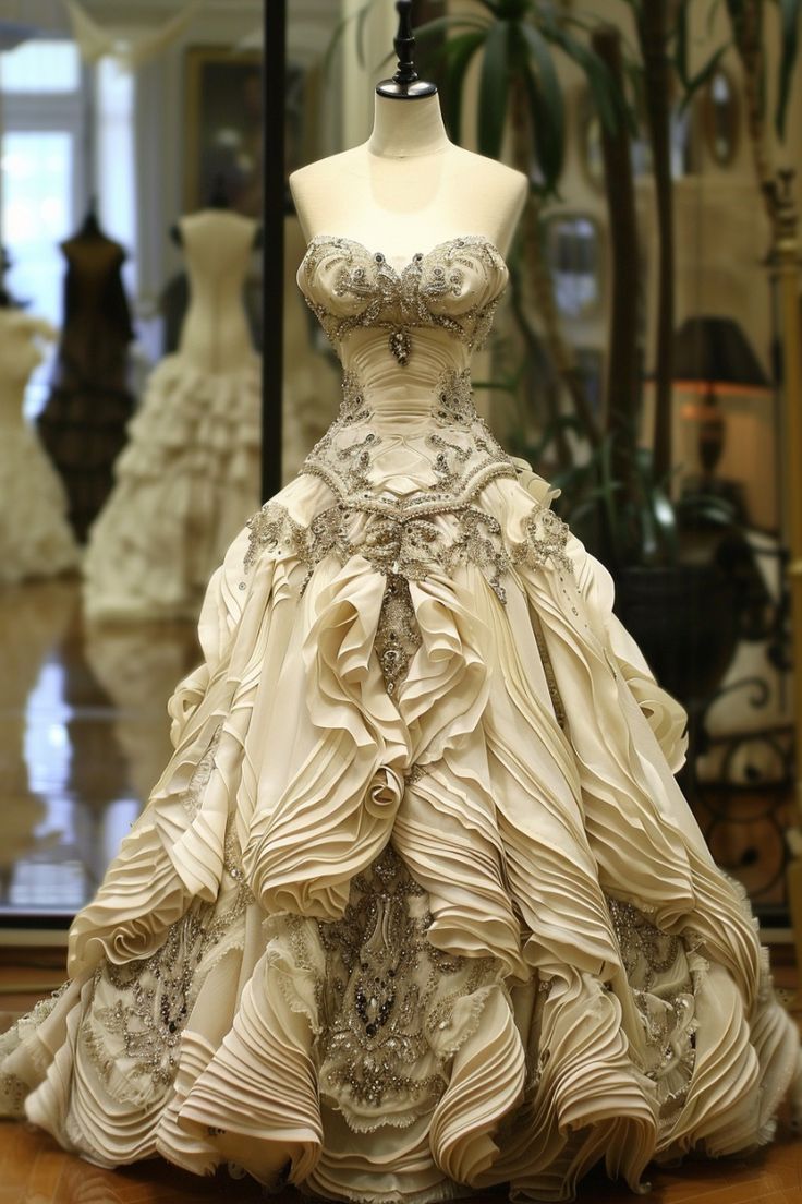 Elegant A line Ivory Ball Gown Strapless Evening Dress fg7280