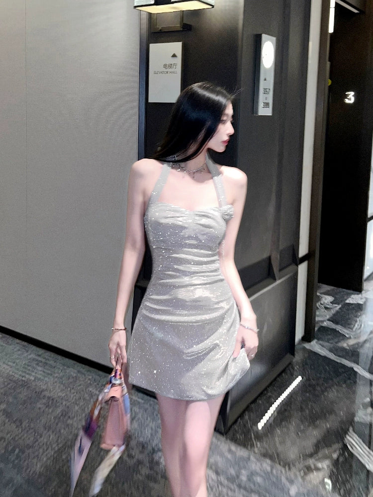 Robe de soirée courte et sexy à dos nu, robe de cocktail, robe de fête d'anniversaire, fg7887