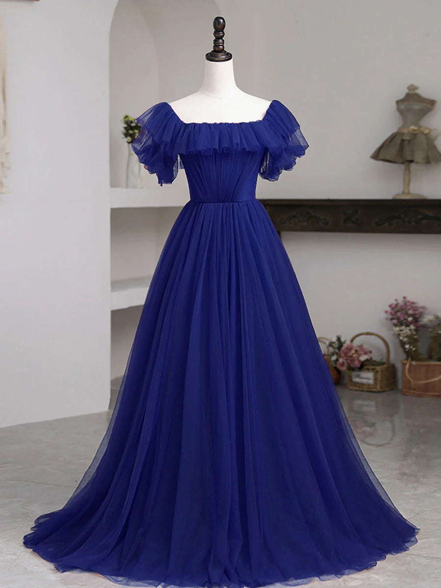 Simple Burgundy A line Long Prom Dresses, Burgundy Bridesmaid Dresses fg4360