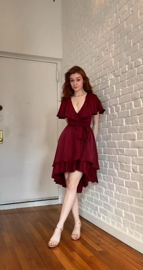 A Line V Neck High Low Party Dress Short Prom Gown fg6774