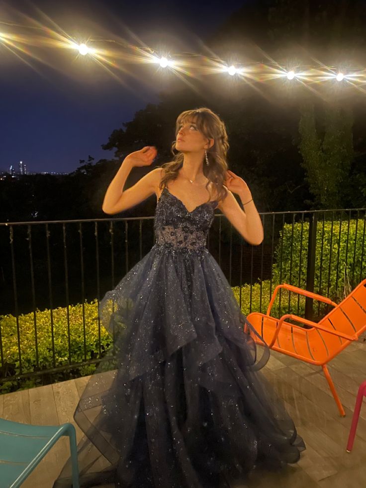 Shinny Tulle A-Line Long Prom Dress Evening Party Dresses fg7647