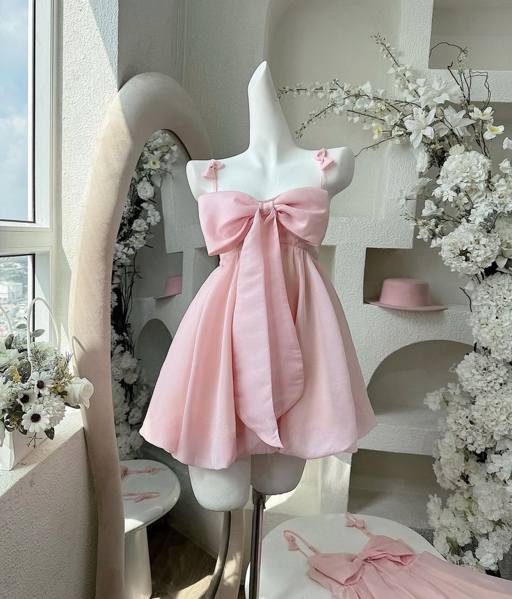 Pink Cocktail Dress Short Party Dress Homecoming Dress fg7516