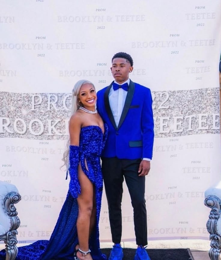 Royal Blue Sequin Black Girl Prom Party Dress Long Formal Evening Dress fg7517