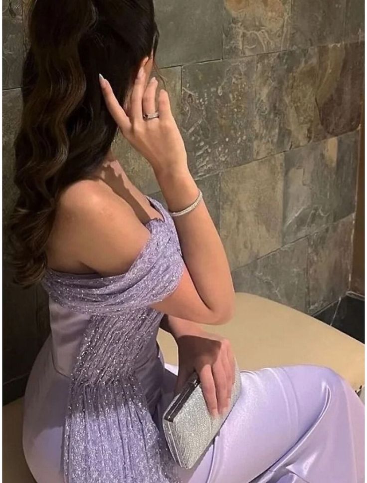 Evening Gown Elegant Dress Formal Ankle Length Short Sleeve Off Shoulder Satin with Ruched Sequin Dress fg5689