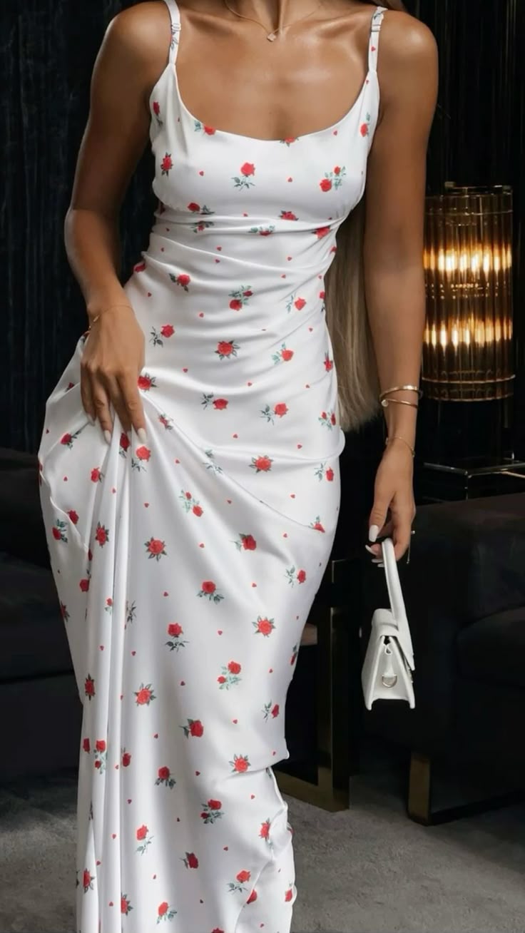 Rose Print Long Party Dress Evening Dress Prom Dresses fg7822