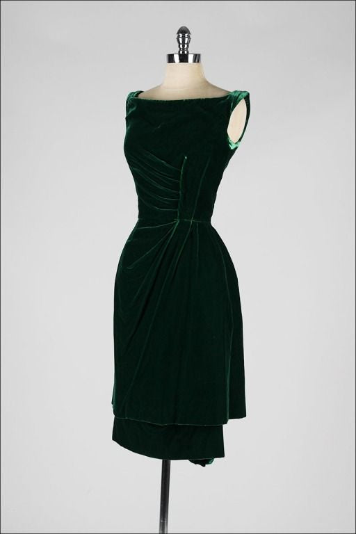 Green Velvet Short Homecoming Dress fg5624