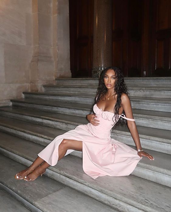 Princess A Line Pink Prom Evening Party Dress fg5820