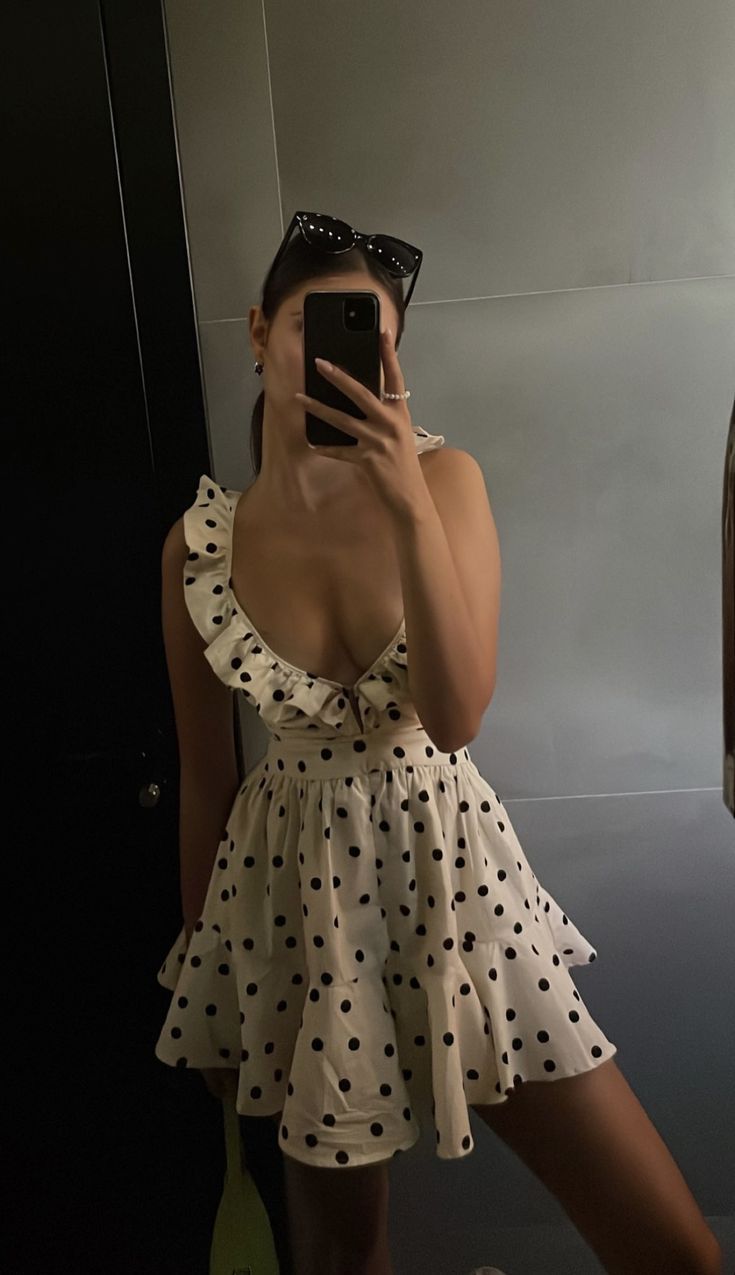 Sexy Black Polka Dots Short Evening Dress Short Party Dress fg7811