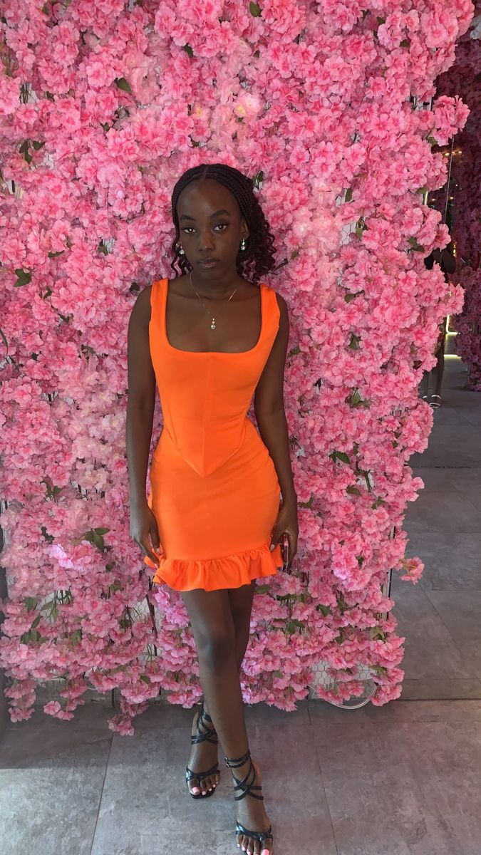 Orange Birthday Outfit Short Evening Dress Cocktail Dresses Short Party Dress fg7979