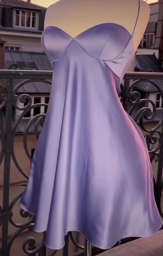 Sexy A line Lilac Short Homecoming Dresses Cocktail Dress fg6491