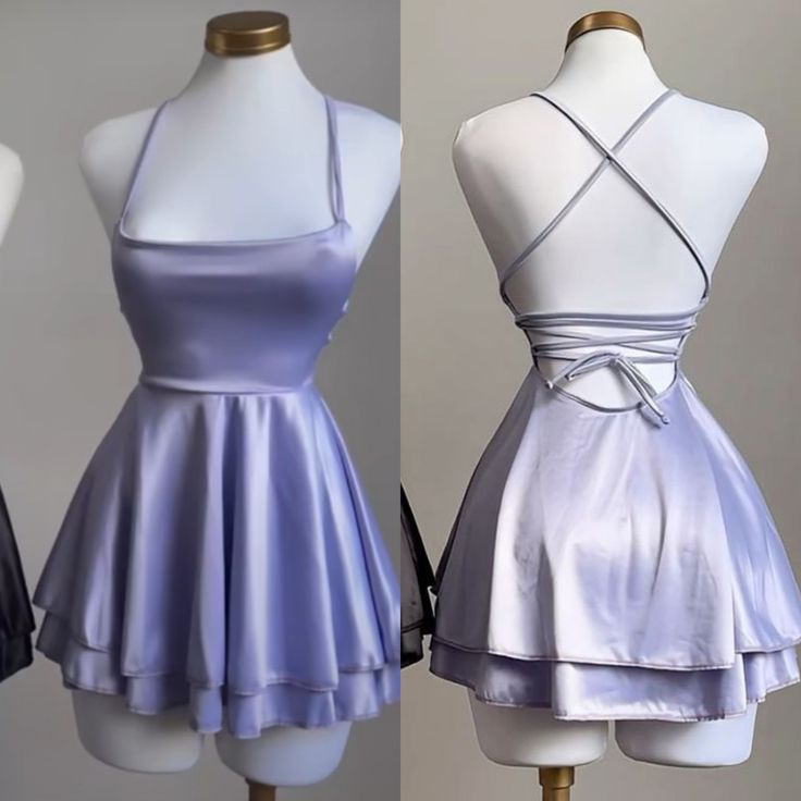 Short Prom Dresses Lilac Sleeveless Elegant Mini Dress fg6118