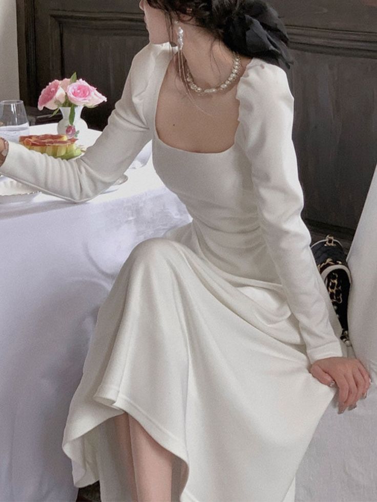 Fashion Long Sleeve Party Dress A Line New Fashion Evening Dress fg6068