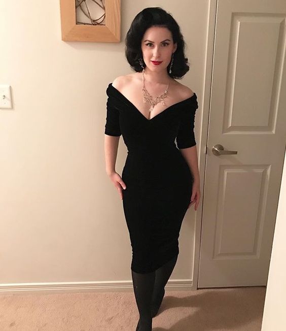 Black Sexy Off The Shoulder Prom Party Dresses Mid Length Evening Gowns fg6273