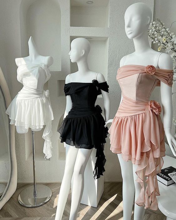 Simple Off The Shoulder Chiffon Birthday Dress Homecoming Dresses fg6189