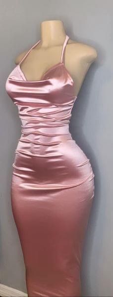 Elegant Pink Halter Prom Dresses, Fashion Party Dress fg6435
