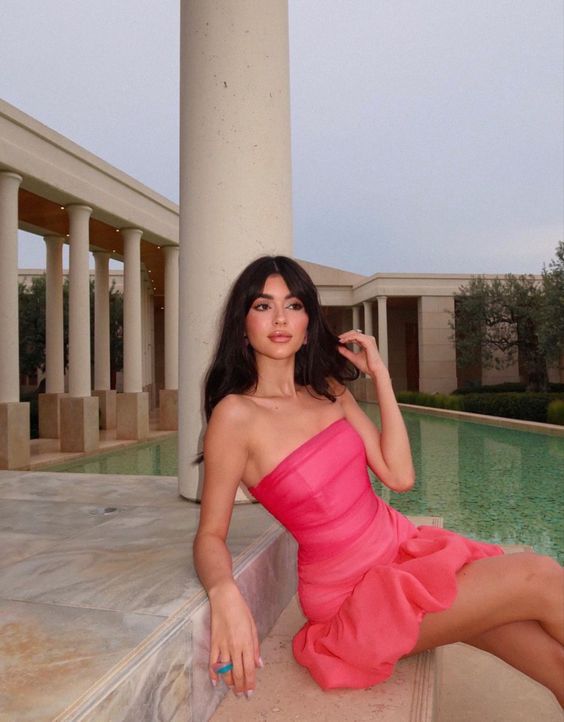 Strapless Short Cocktail Dress Ruched Mini Dress Sexy Special Occasion Dress Short Prom Dress fg6024