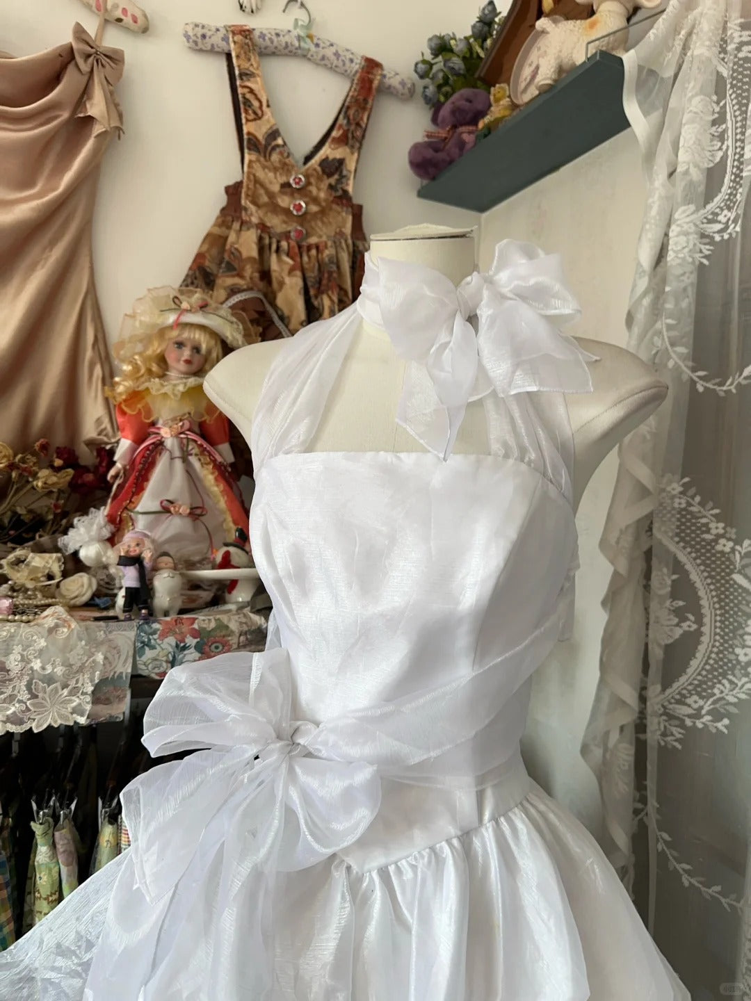 A Line White Birthday Outfit Short Evening Dress Vintage Short Party Dress Homecoming Dress fg8036