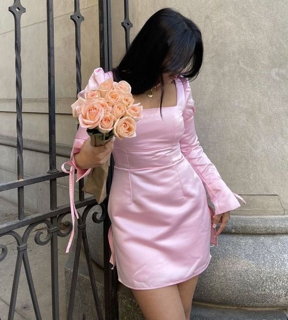 Sheath Pink Short Prom Dress, Sexy Party Dress fg5919