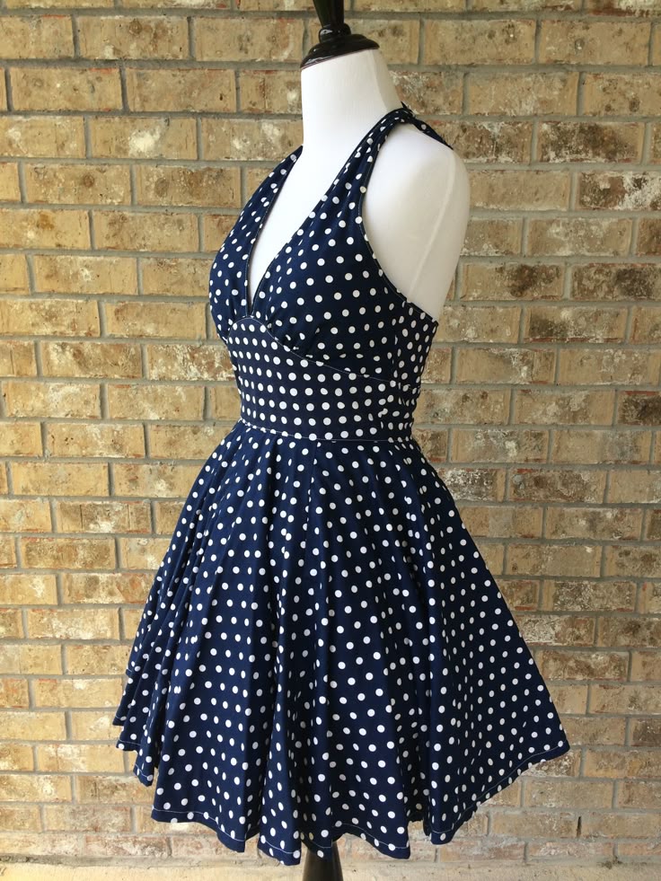 A Line Navy Polka Dots Homecoming Dress Short Evening Dress Cocktail Dresses Short Party Dress   fg7945