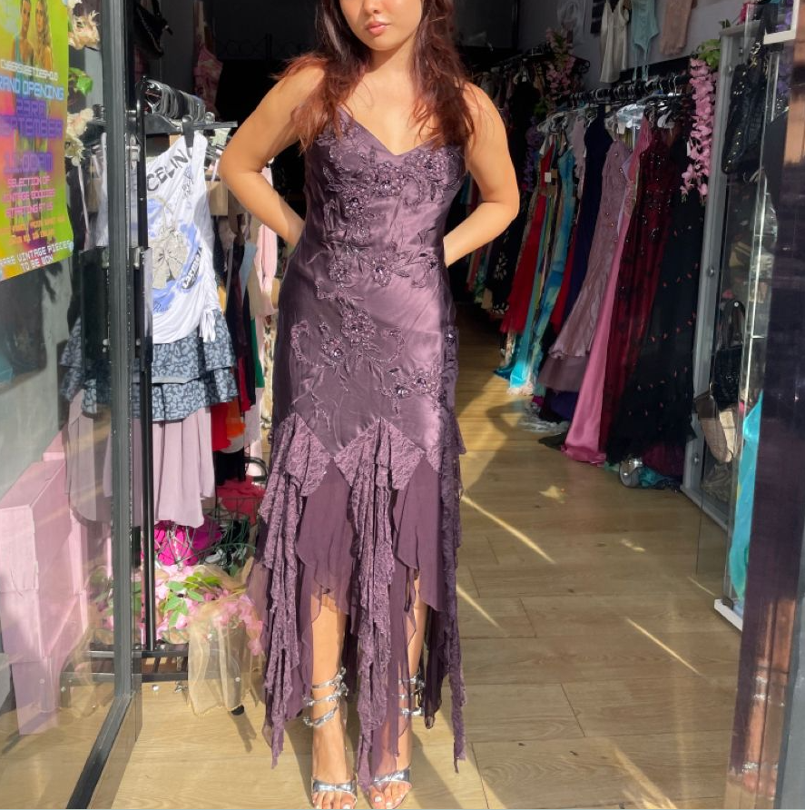 New Arrival Spaghetti Straps Irregular Hem Prom Dress fg7101