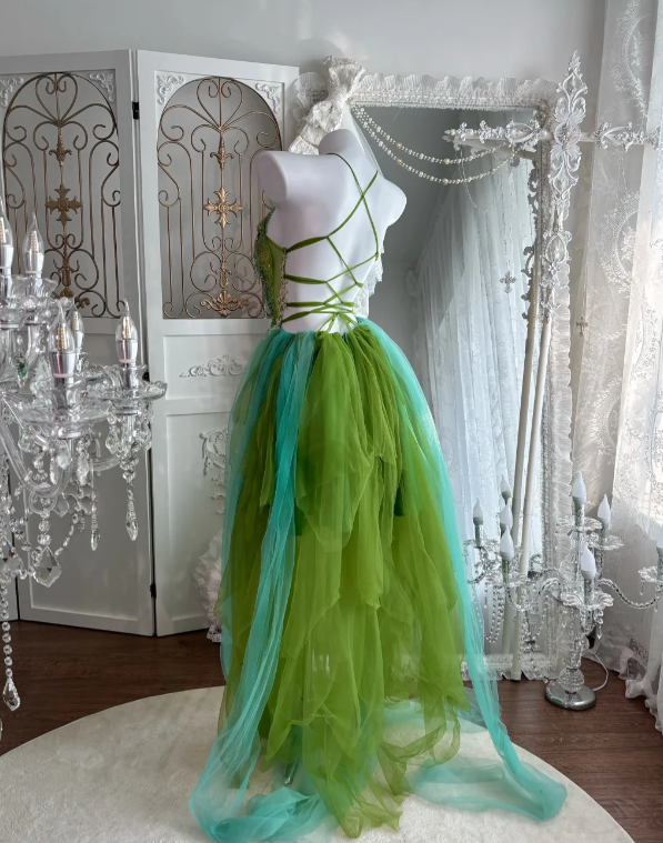Buntes Meerjungfrau-Partykleid mit Pailletten und langen Abschlusskleidern fg8362