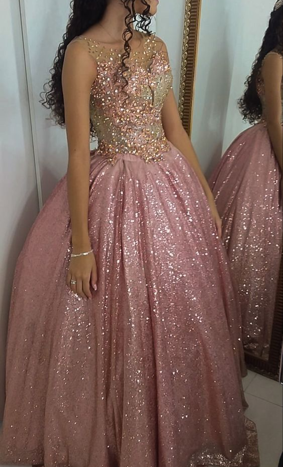 Pink Quinceanera Dress Ball Gown Sweet 15 16 Evening Dress fg6852
