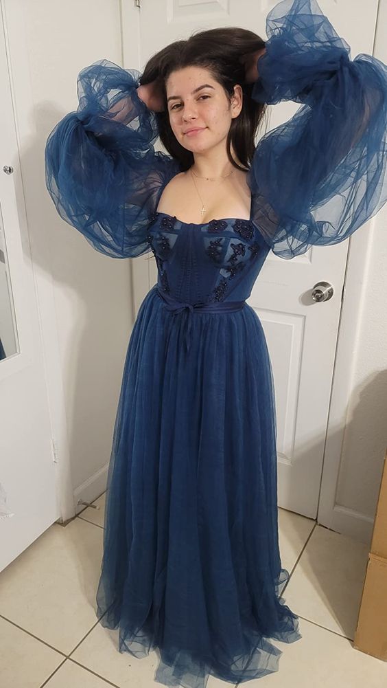 Ballkleid mit Puffärmeln, herzförmiger Ausschnitt, Tüll, formelle Abendkleider, Prinzessinnenkleider, fg4493