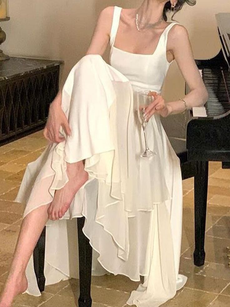 A Line Square Neck Prom Dress, Elegant Evening Gown fg4518