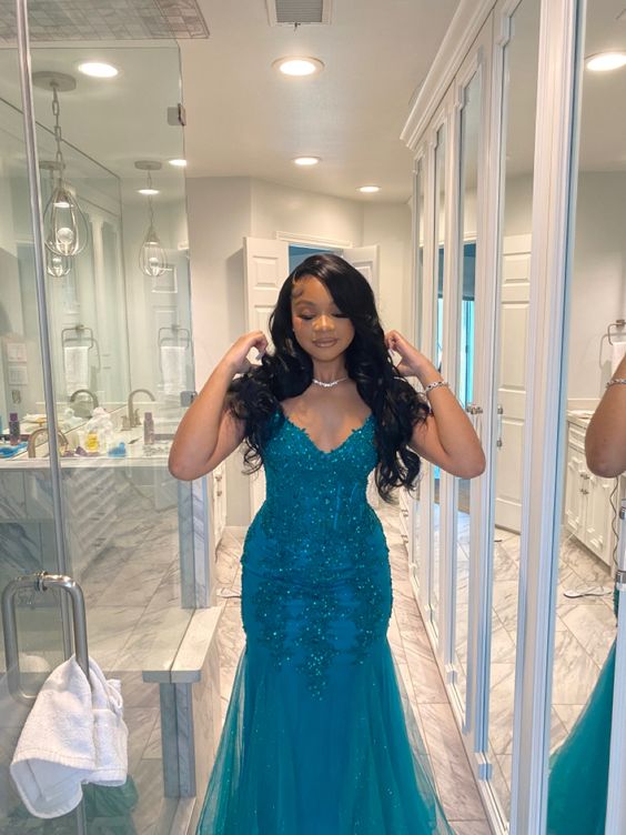 Glamorous Mermaid Prom Dress,Winter Dance Dress fg4864