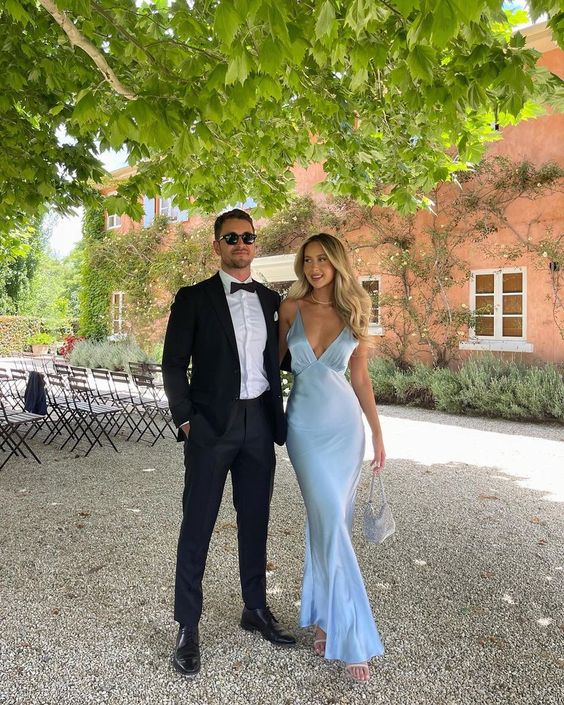 Sexy Light Blue Mermaid Prom Dresses, Long Evening Party Dress fg4243