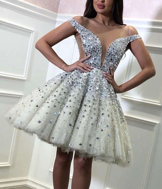 A-Line Tulle Party/Homecoming Dress Short Prom Dress fg3665