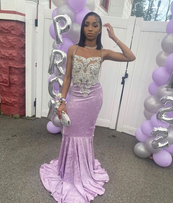 Beautiful Lilac Mermaid Prom Dress Formal Party Dress Prom Dress fg4333