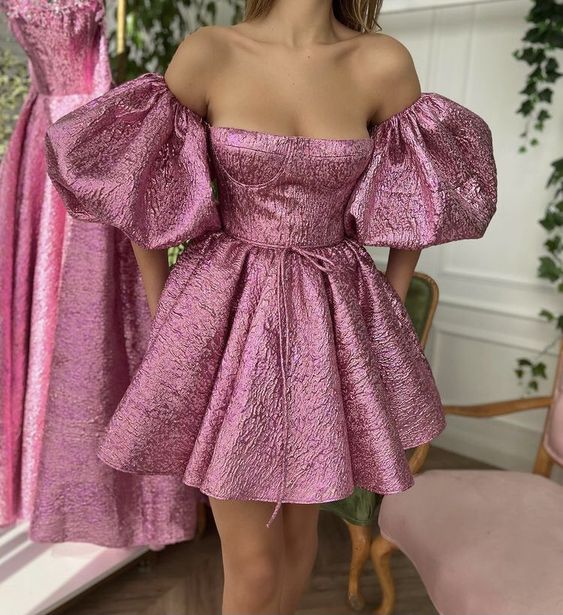 A line Short Party Dress Lady Fashion Homecoming Gown fg3695