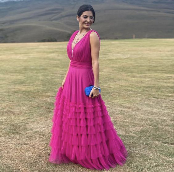 Sexy Hot Pink Long Party Prom Dresses, Evening Dresses fg4117