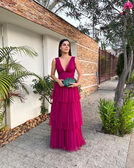 stunning evening dresses long tulle elegant prom gown for women fg4101