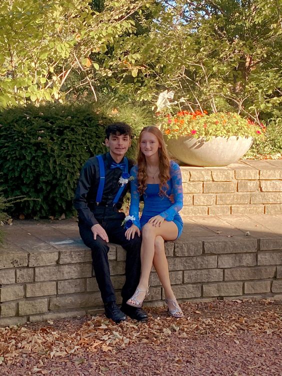 Royal Blue Homecoming Gown with Lace ,Princess Hoco Dress fg3676