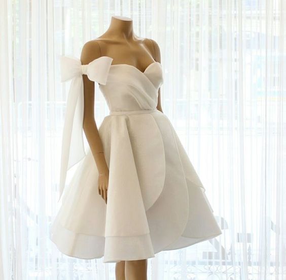 White Homecoming Graduation Dress Short Prom Dresses fg3994