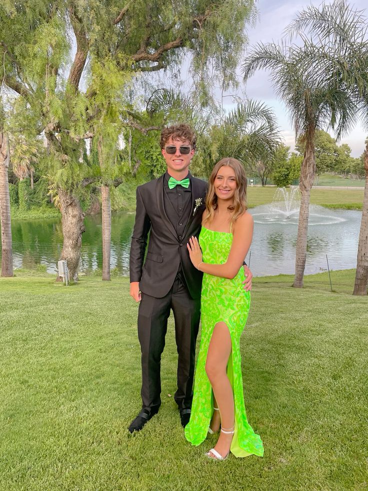 Sexy Mermaid Prom Dresses,Prom dress lime green Long Evening Party Dress With Slit fg4240